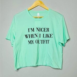Bella Canvas Cropped T Shirt Graphic Fashion Tee SZ Medium & Large NEW!
